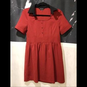 Sister Jane Burgandy Skater Dress
